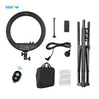 2020 best-selling LED ring light warm and cold light conversion 18 inches live makeup with remote control Photography